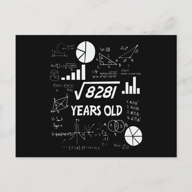 Carte Postale Cadeau pour un professeur de mathématiques de 91 a (Devant)
