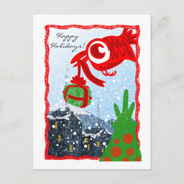 Carte postale Cadeau Red Bird (Devant)