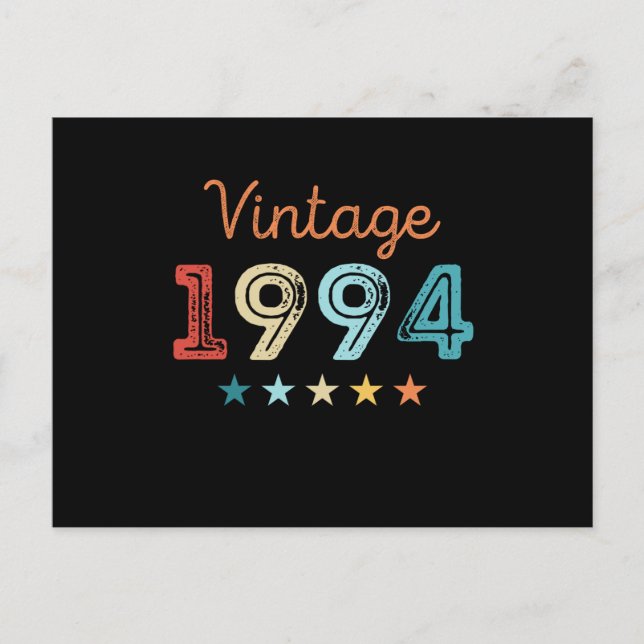 Carte Postale Cadeau rétro 30e anniversaire Vintage 1994 30 ans (Devant)