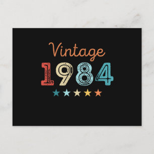 Carte Postale Cadeau Rétro 40 ans Anniversaire 1984 Vintage 40 a