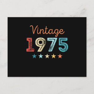 Carte Postale Cadeau Rétro 50e Anniversaire Vintage 1975 pour 50