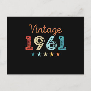 Carte Postale Cadeau Rétro 60 ans Anniversaire Vintage 1961 60 a