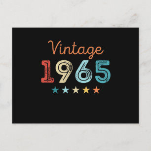 Carte Postale Cadeau Rétro 60 ans Anniversaire Vintage 1965 60 a