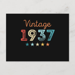 Carte Postale Cadeau Rétro Anniversaire 90 ans 1937 90 ans