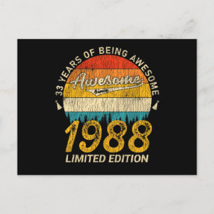 Carte Postale Cadeau Rétro Incroyable 37 Ans pour un Anniversair