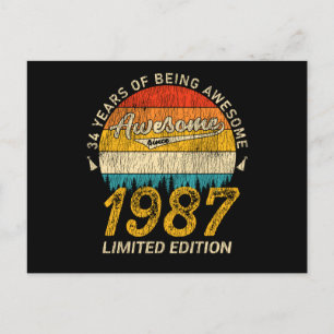 Carte Postale Cadeau Rétro Incroyable 38 Ans pour un Anniversair
