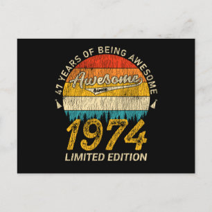 Carte Postale Cadeau Rétro Incroyable 51 Ans pour un Anniversair