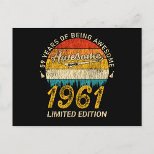 Carte Postale Cadeau Rétro Incroyable 64 Ans pour les 64 Ans en 