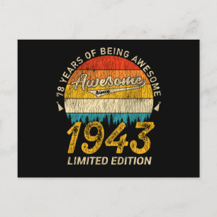 Carte Postale Cadeau Rétro Incroyable pour 82 ans Anniversaire 8