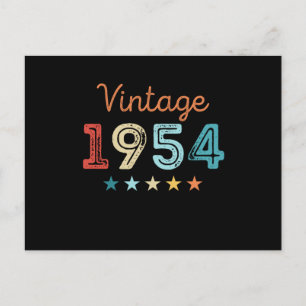 Carte Postale Cadeau Rétro Vintage 1954 70e Anniversaire 70 ans