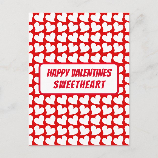CARTE POSTALE CADEAU ROMANTIQUE DE LA SAINT-VALENTIN CHÉRIE (Devant)
