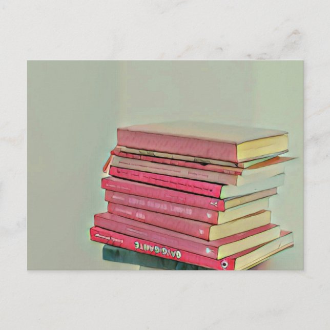Carte Postale Cadeau sympa pour amateur de livres (Devant)
