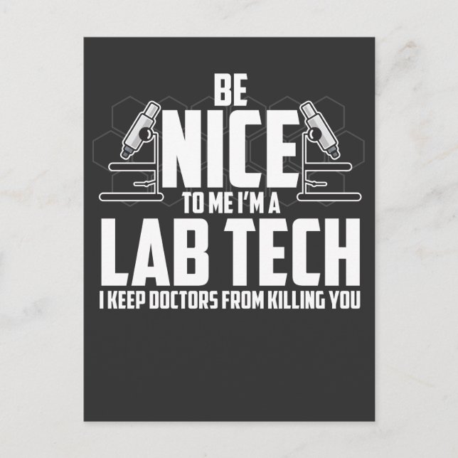 Carte Postale Cadeau technique de laboratoire Médicale - Technic (Devant)