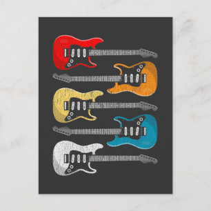 Carte Postale Cadeau vintage pour guitaristes