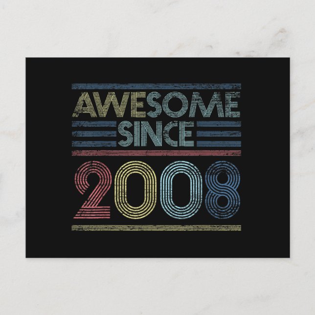 Carte Postale Cadeaux d'anniversaire vintage 13 ans Incroyables  (Devant)