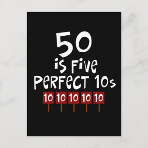 Carte Postale Cadeaux de 50e anniversaire, 50 est 5 10s parfaits