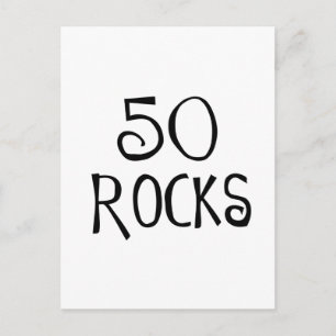 Carte Postale Cadeaux de 50e anniversaire, 50 ROCKS