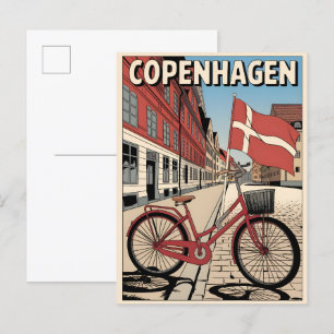 Carte Postale Cadeaux de bicyclette vintages du danemark de Cope