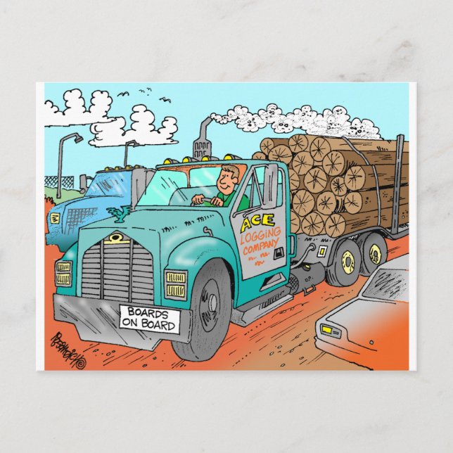 Carte Postale Cadeaux de camion (Devant)