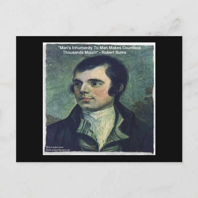 Carte Postale Cadeaux de citation de "l'inhumanité de l'homme" d (Devant)