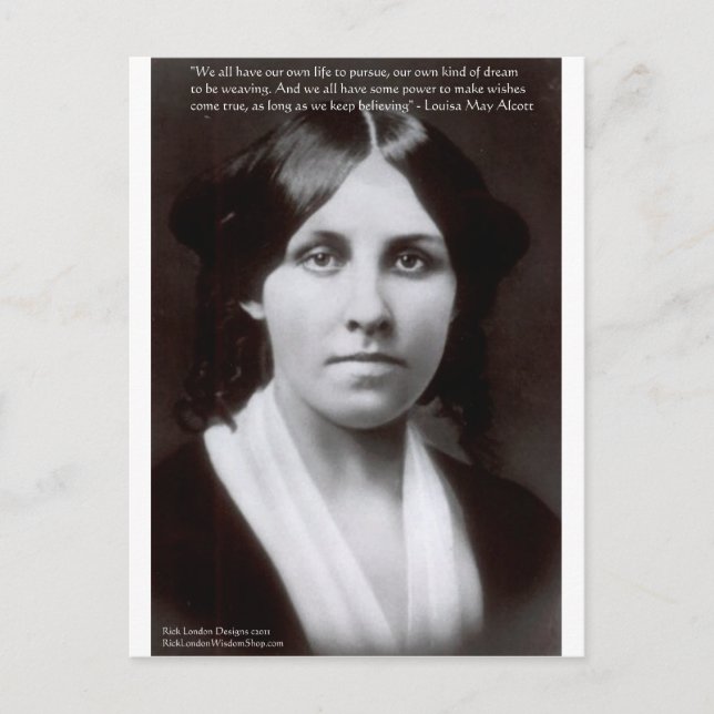 Carte Postale Cadeaux de citation de Louisa May Alcott & "Object (Devant)