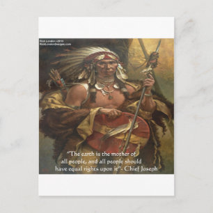 Carte Postale Cadeaux de citations de Chief Joseph & Nature T-sh