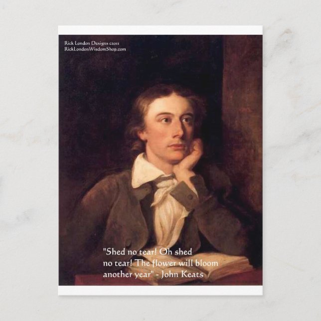 Carte Postale Cadeaux de citations de John Keats "Blossom" T-shi (Devant)