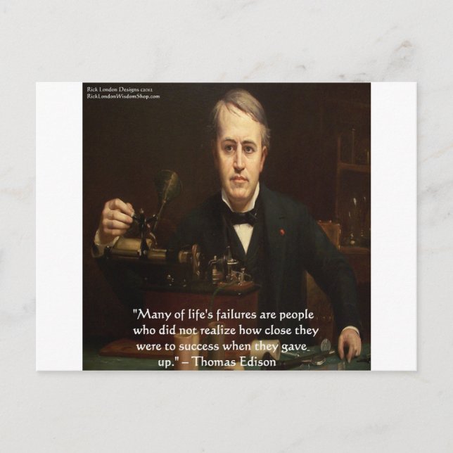 Carte Postale Cadeaux de citations de sagesse "Avant le succès"  (Devant)