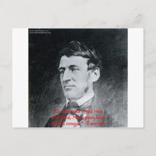 Carte Postale Cadeaux de citations d'Emerson "Creed The Deed" Wi