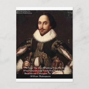 Carte Postale Cadeaux de citations Shakespeare Halloween "Hell C