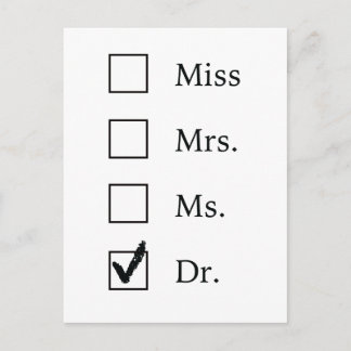 Carte Postale Cadeaux de doctorat pour femmes