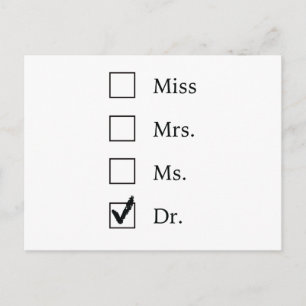 Carte Postale Cadeaux de doctorat pour femmes