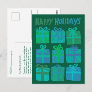 Carte Postale CADEAUX DE FÊTES HEUREUSES Noël PERSONNALISÉS