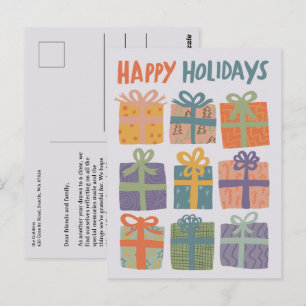 Carte Postale CADEAUX DE FÊTES JOYEUSES Noël PERSONNALISÉ