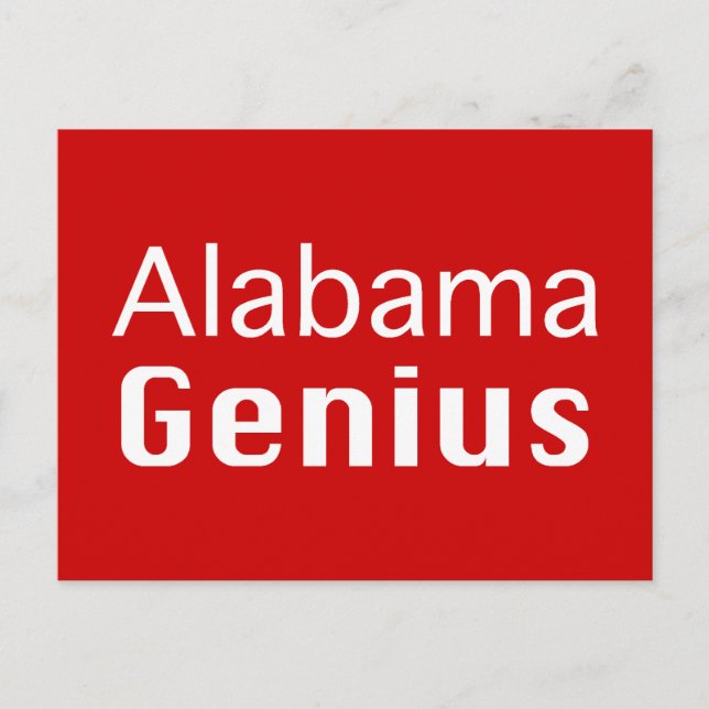 Carte Postale Cadeaux de génie de l'Alabama (Devant)
