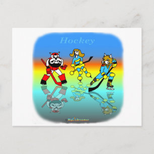 Carte Postale Cadeaux de hockey cool pour enfants