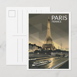 Carte Postale Cadeaux de la Tour Effiel vintage vieilles rues de