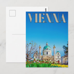 Carte Postale Cadeaux de la ville rétro de Vienne Autriche 