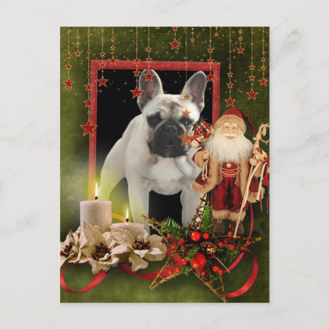 Carte Postale Cadeaux de Noël pour Bouledogue Français (Devant)