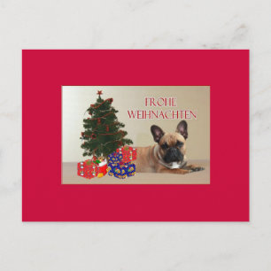 Carte Postale Cadeaux de Noël pour Bouledogue Français