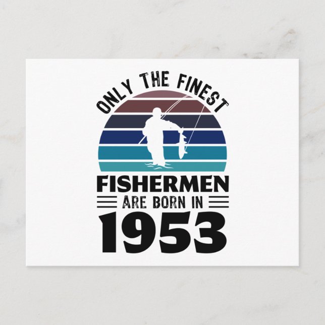 Carte Postale Cadeaux de pêche pour les pêcheurs nés en 1953 pou (Devant)