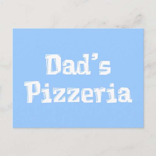 Carte Postale Cadeaux de pizzeria de papa (Devant)