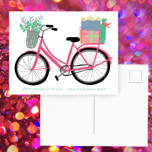Carte Postale Cadeaux de vélo de Noël adorables PERSONNALISÉS PO