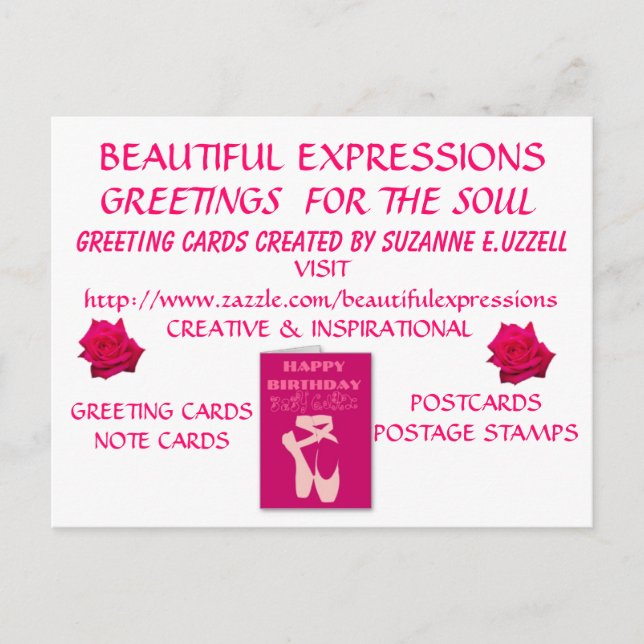 CARTE POSTALE CADEAUX D'EXPRESSIONS BEAUX (Devant)