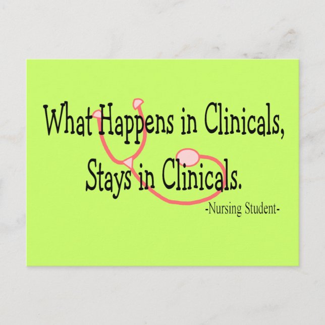 Carte Postale Cadeaux d'infirmière étudiante (Devant)