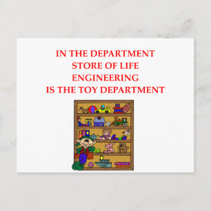 Carte Postale cadeaux d'INGÉNIERIE