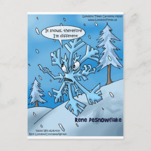 Carte Postale Cadeaux drôles de philosophes flocons de neige T-s