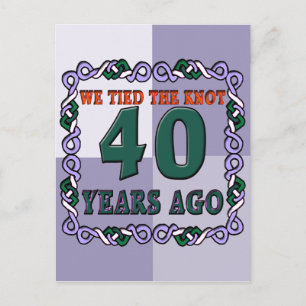Carte Postale Cadeaux du 40e anniversaire du Mariage