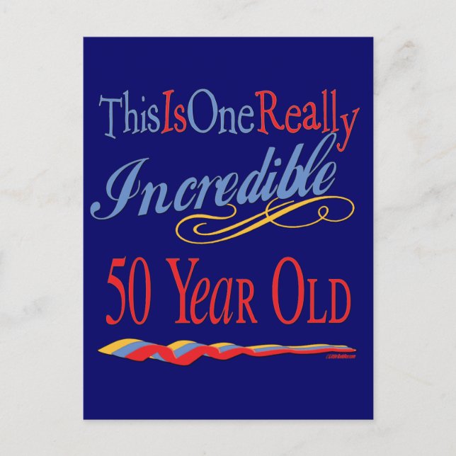 Carte Postale Cadeaux du 50e anniversaire (Devant)