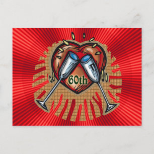 Carte Postale Cadeaux du 60e anniversaire du Mariage